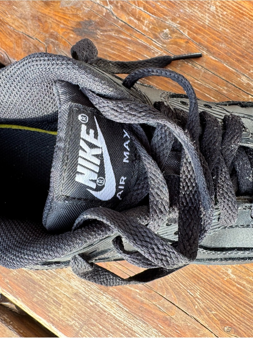 Nike Black Leather Air Max Sneakers - Picture 6 of 7